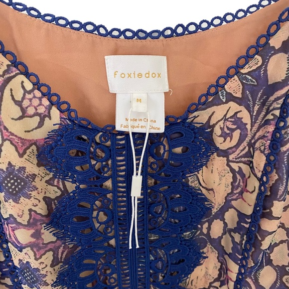* NWOT FoxieDox Anthropologie High-Low Maxi Dress Size Medium Sheer Mini - Picture 11 of 13